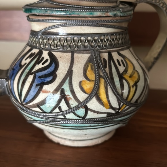 Decorative Made in Morocco ceramic kettle - Picture 4 of 8